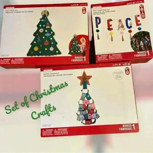 Creatology Christmas crafts felt tree, peace banner, and paper chains #Crafts
